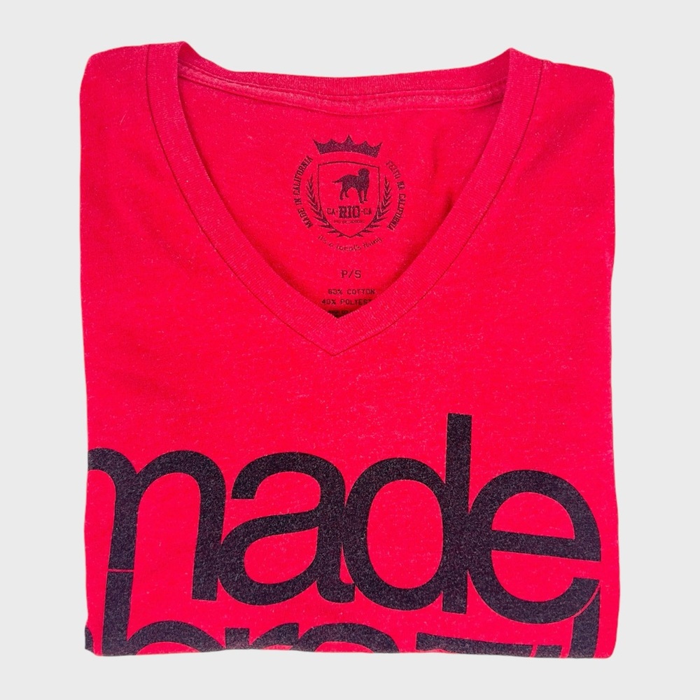 Ca-Rio-Ca Made In Brazil Printed Red T-Shirt - Picture 3 of 8